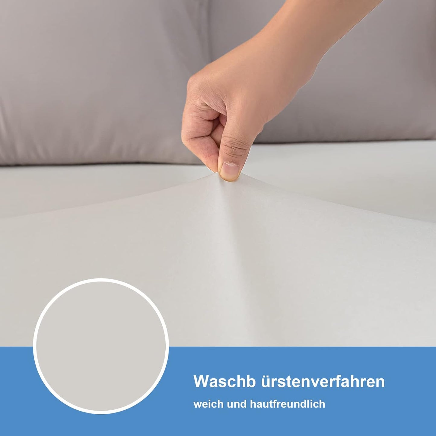 Satin-Spannbettlaken Weiß