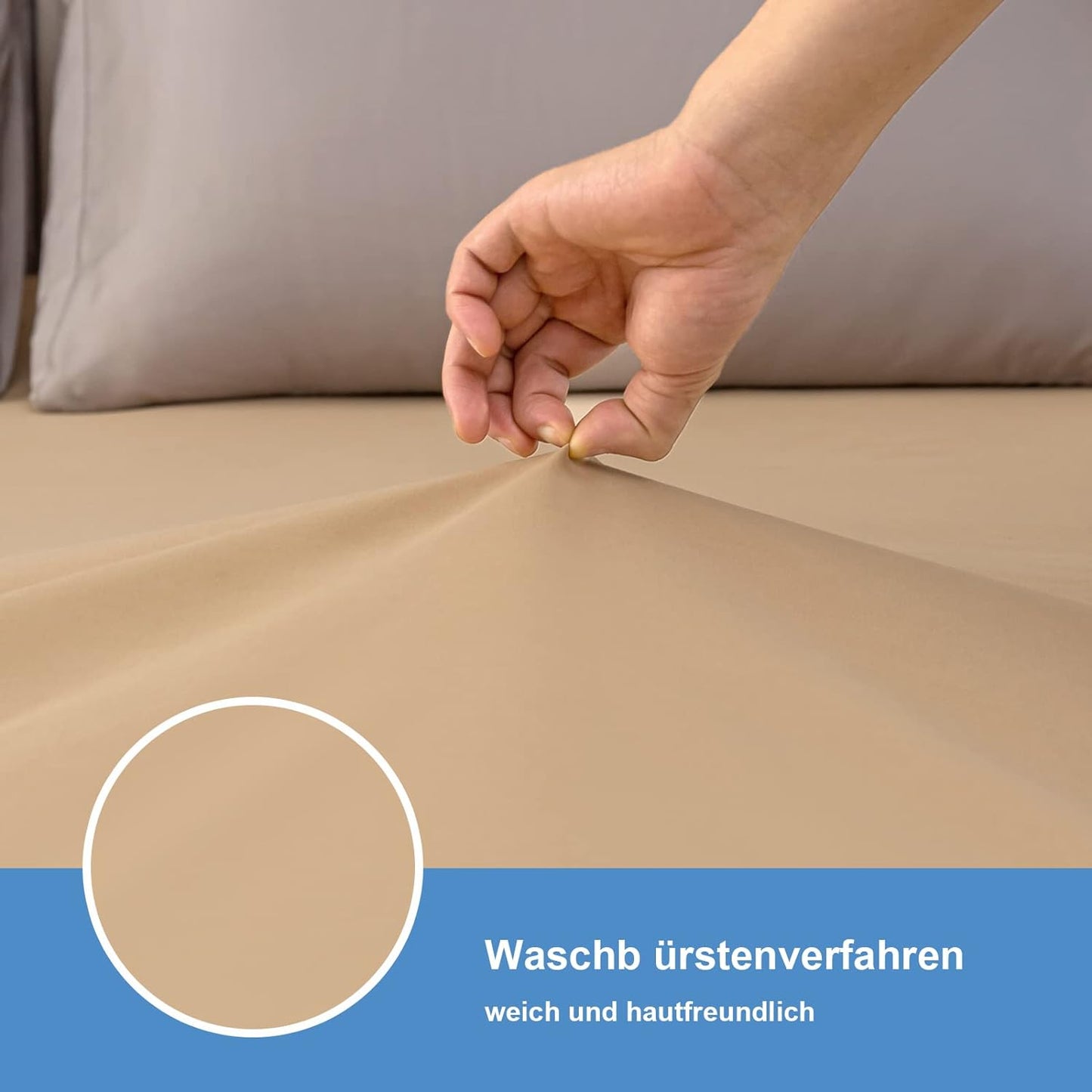 Spannbettlaken Beige