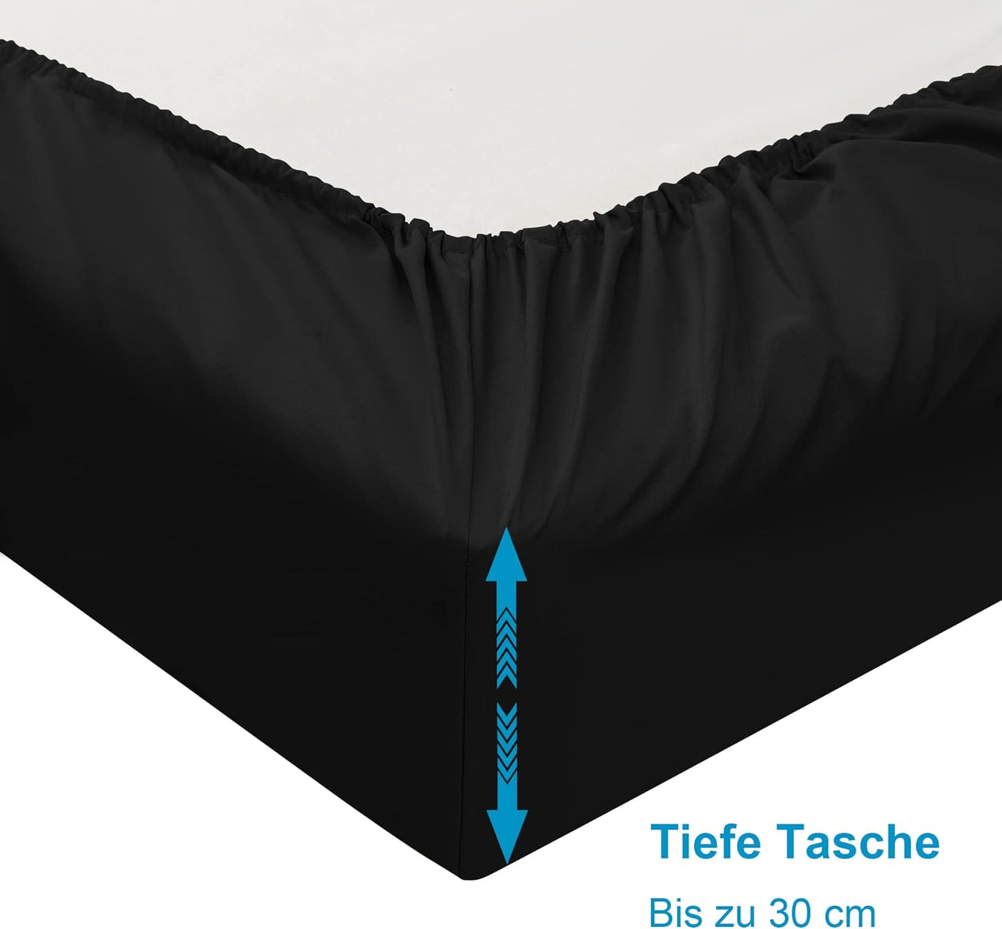 Spannbettlaken Schwarz