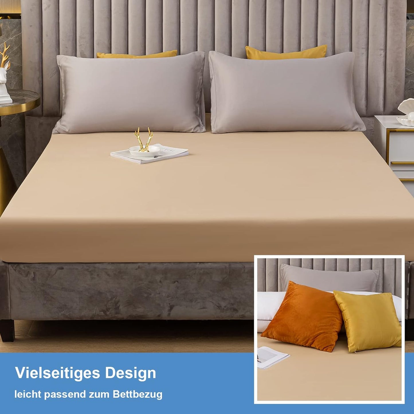 Spannbettlaken Beige