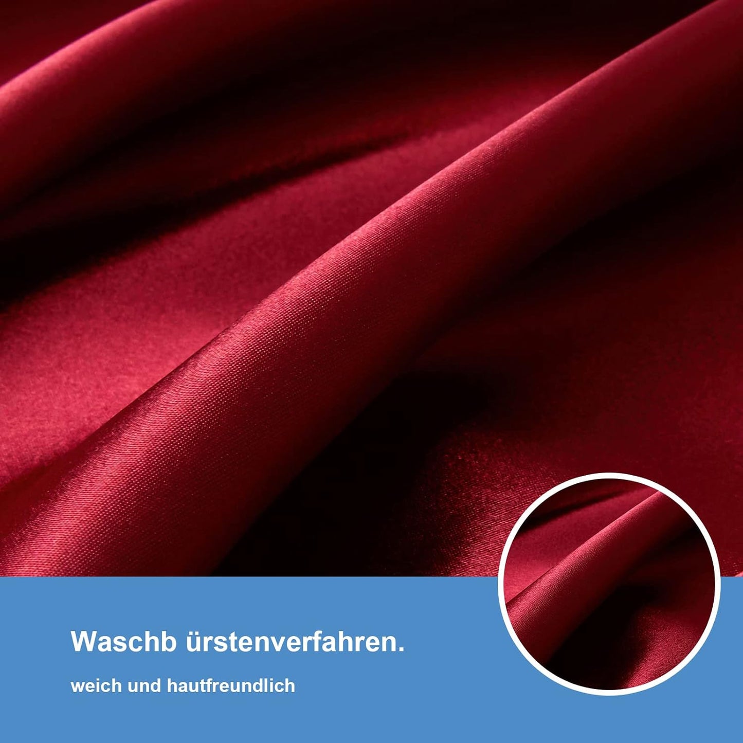 Satin-Bettwäsche Set Weinrot
