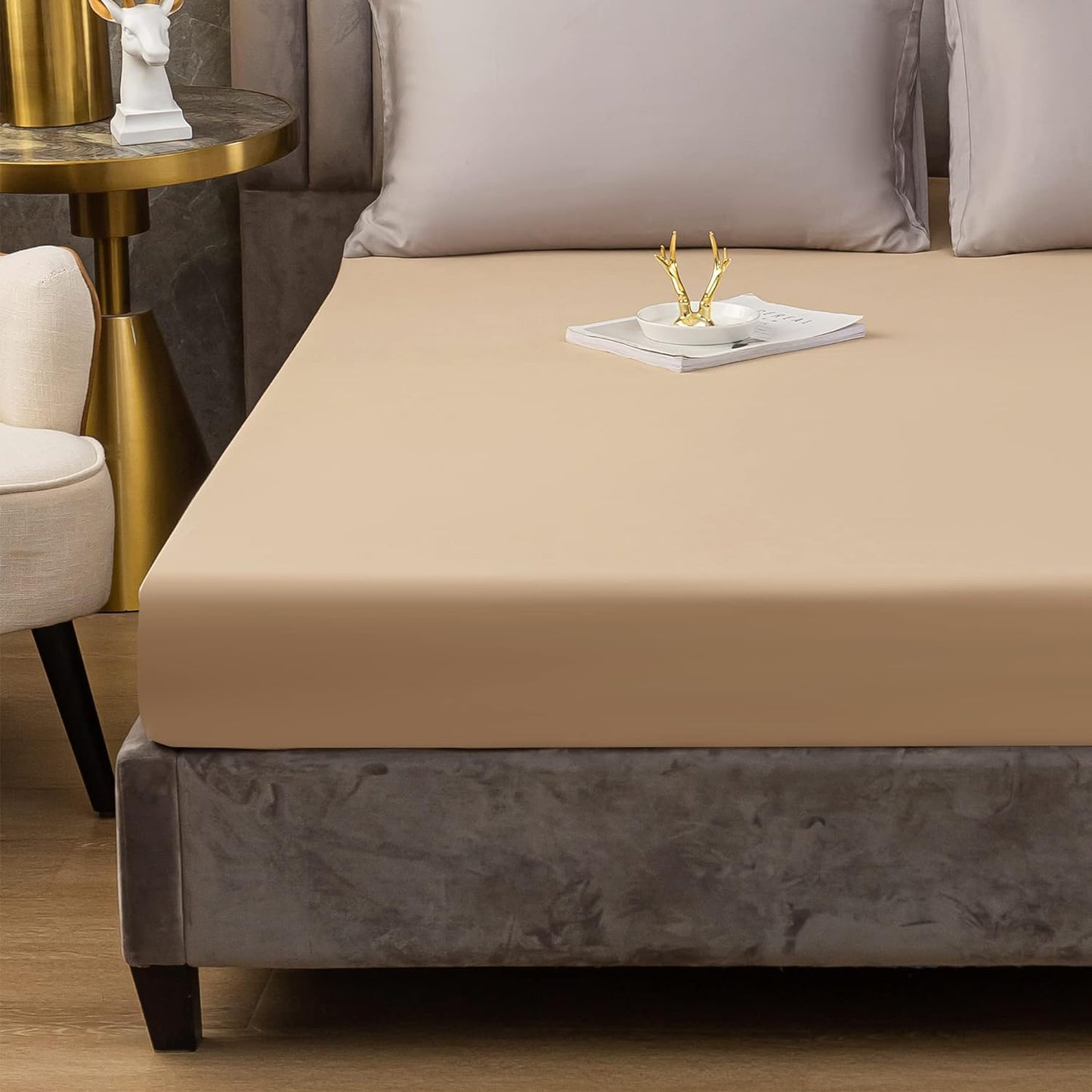 Spannbettlaken Beige