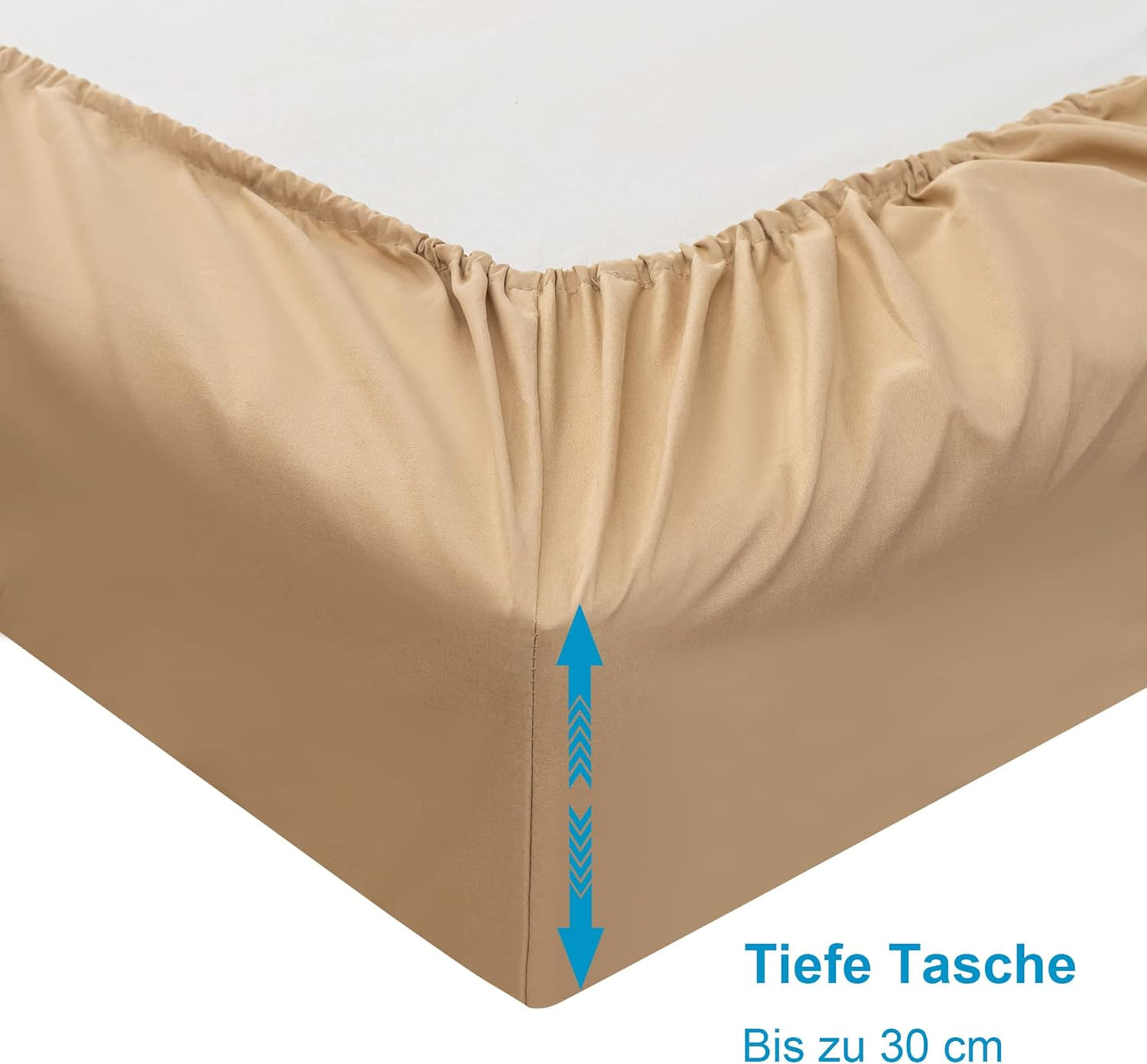 Spannbettlaken Beige