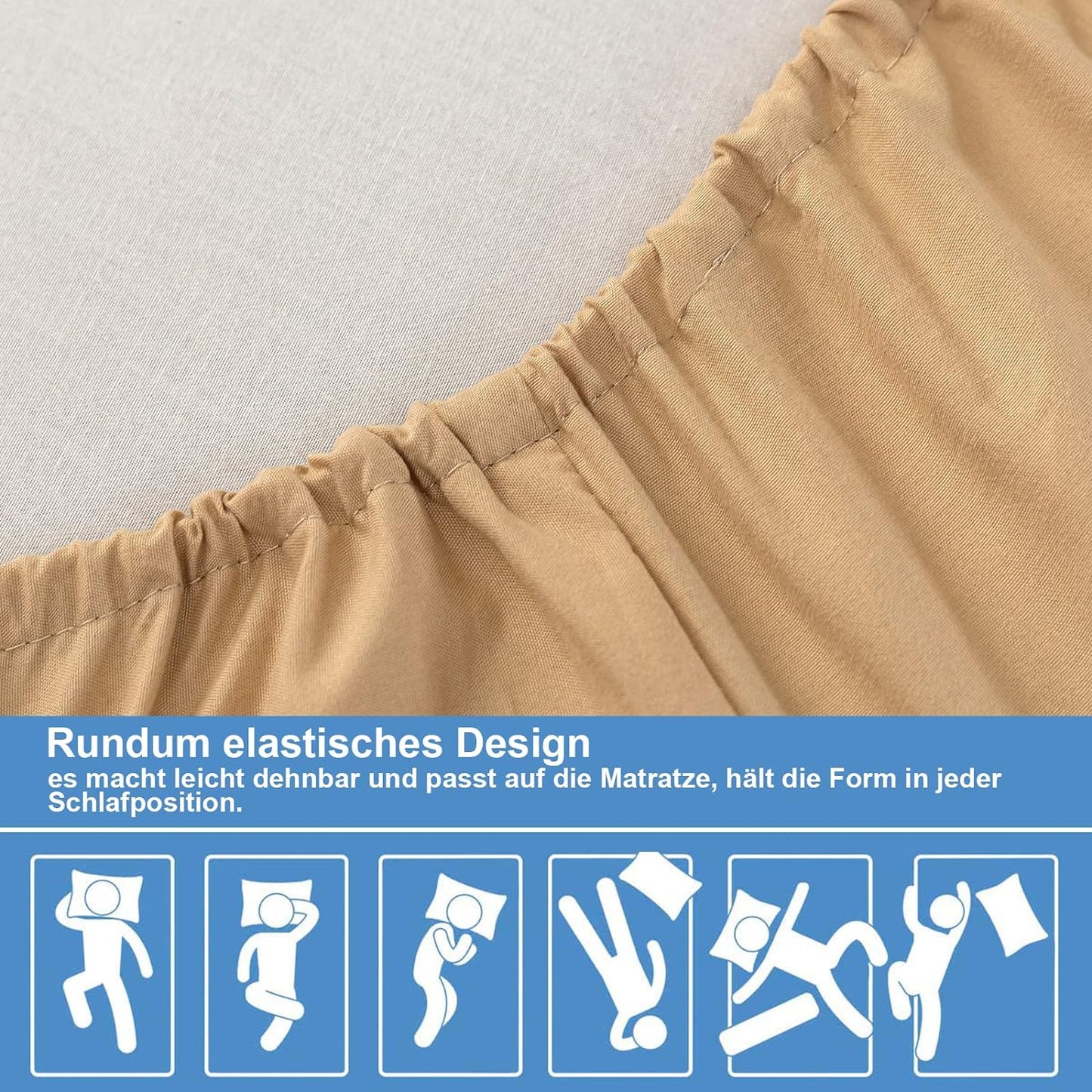 Spannbettlaken Beige
