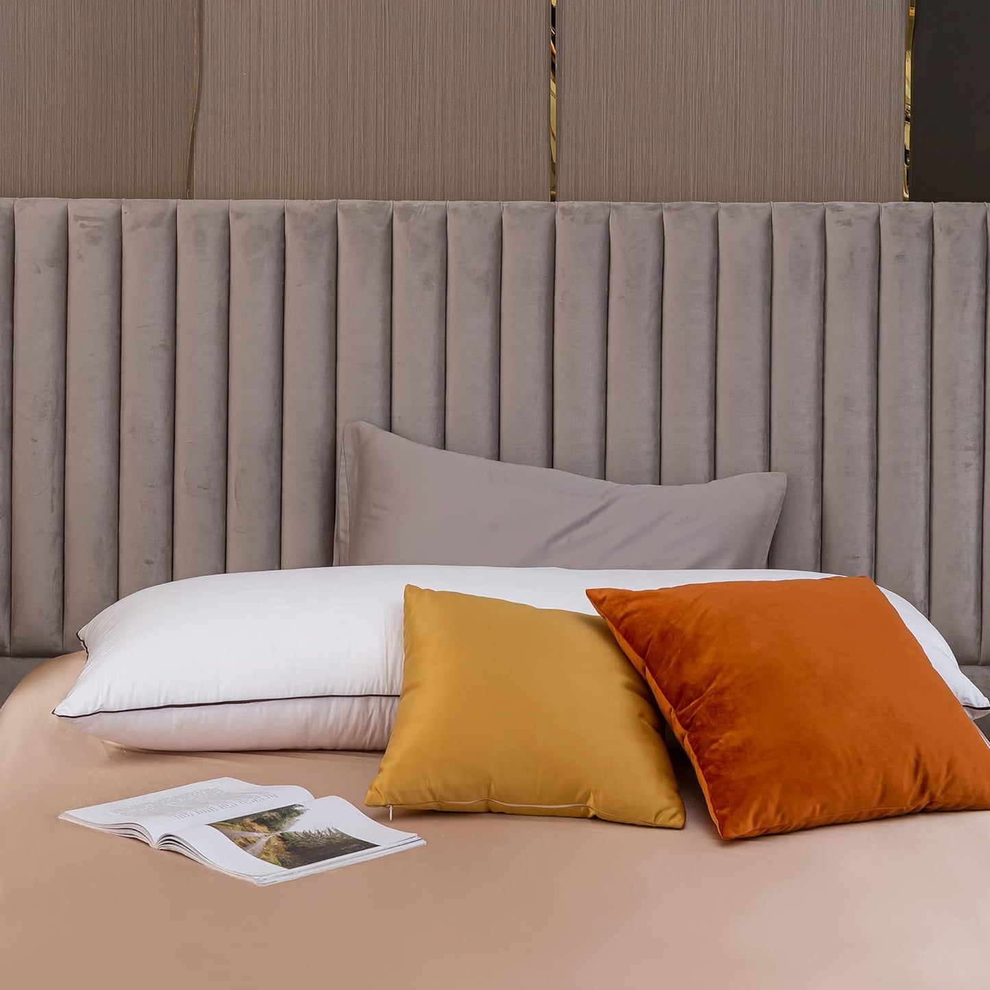 Satin-Spannbettlaken Beige