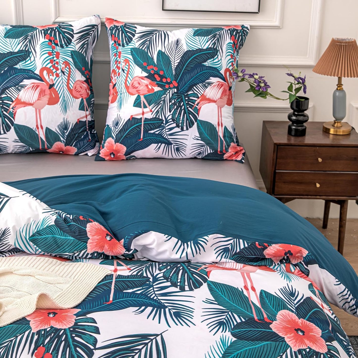 Bettwäsche Set Flamingos