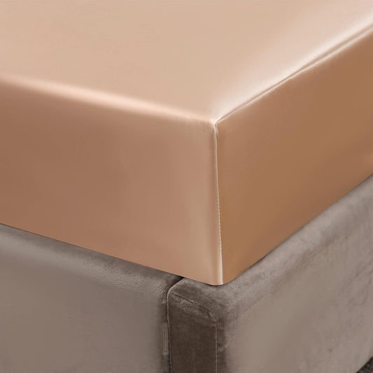 Satin-Spannbettlaken Beige